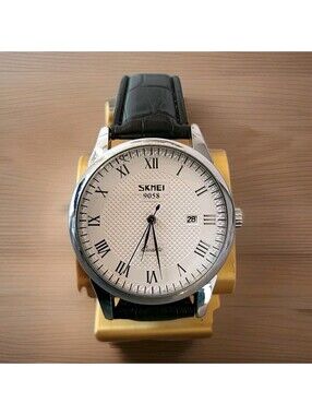 SKMEI Waffle Dial Minimalist Men's Date Watch No. 9058 Works LNWOT